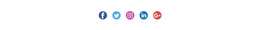 Social Icons With Colored Background