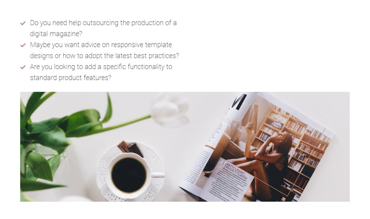 Working in a fashion magazine Website Builder Software
