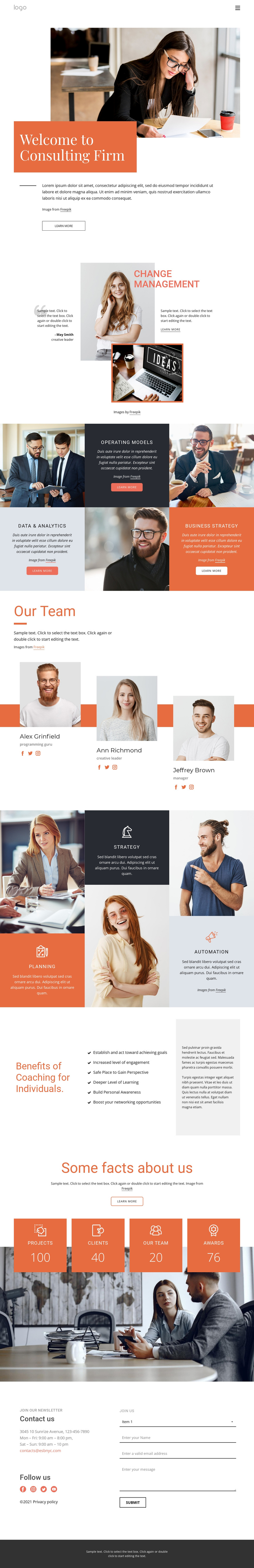 Consulting firm Website Builder Software