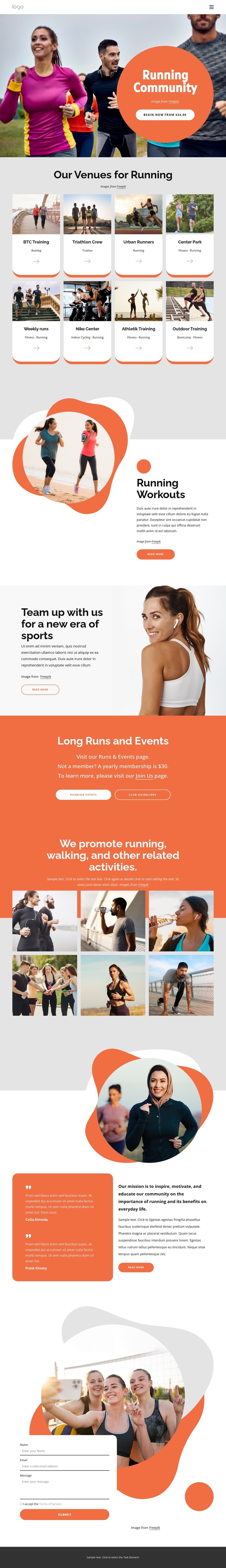 About Running Club Website Builder Software