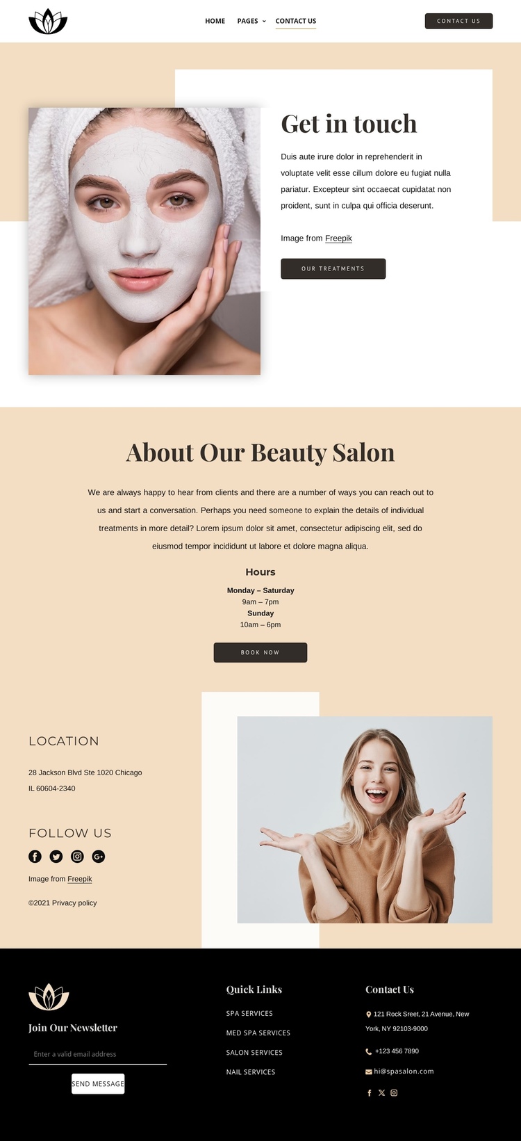 How to get into aesthetic treatments Website Builder Software