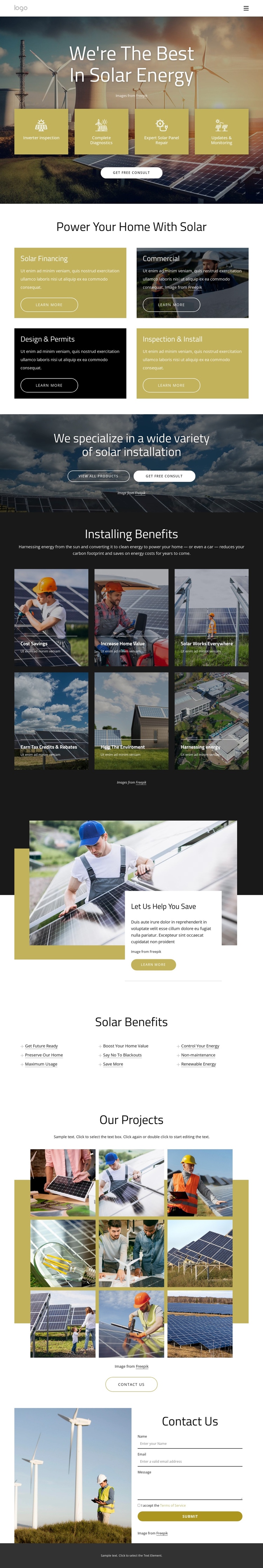 We are the best in solar energy Website Builder Software