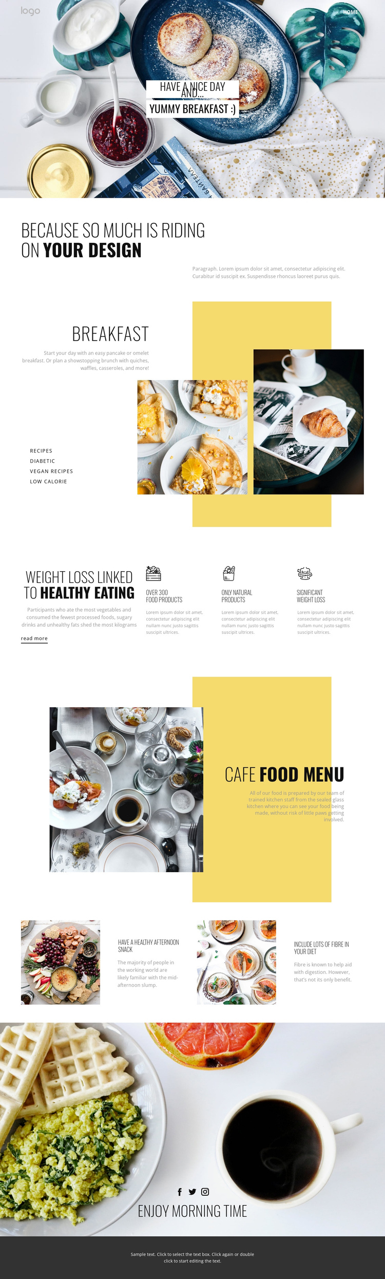 Healthy way of eating food Website Builder Software