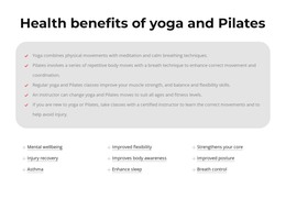 Health Benefits Of Yoga And Pilates - Responsive WordPress Theme
